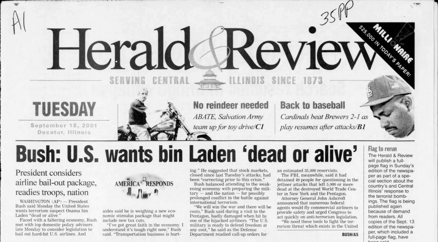 Bush: U.S. wants bin Laden 'dead or alive'